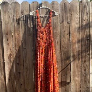 Free People Orange Maxi Dress